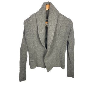 Abercombie & Fitch Wool Alpaca Gray Cardigan open Cowl Cardigan Vintage Size XS